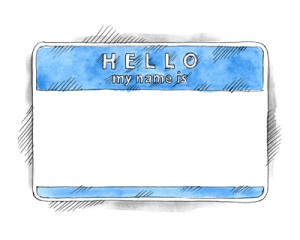 name tag