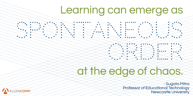Learning can emerge as spontaneous order