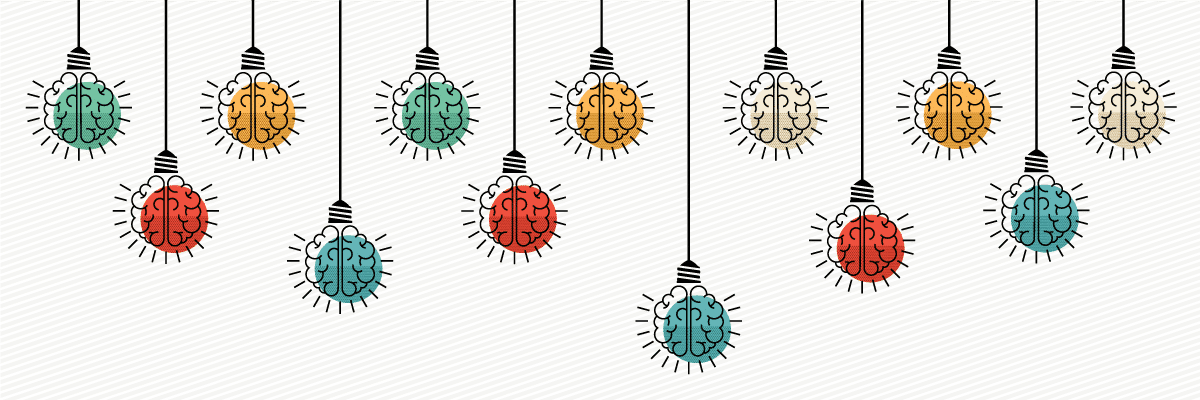 Drawing of Lightbulbs that Look Like Brains