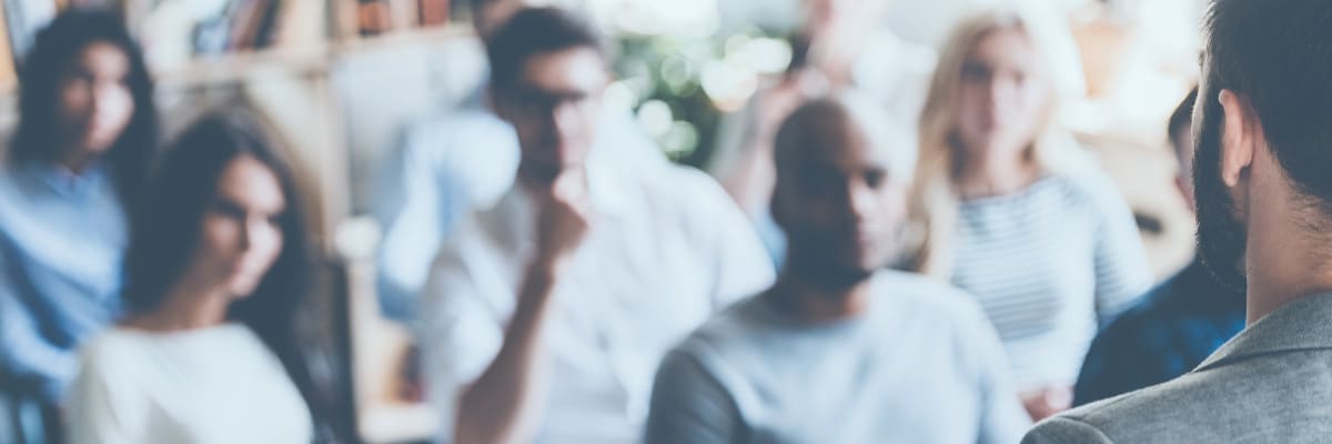 Out of Focus Group of People Sitting
