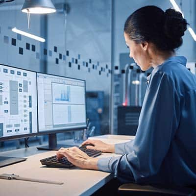 Person conducting a training needs analysis