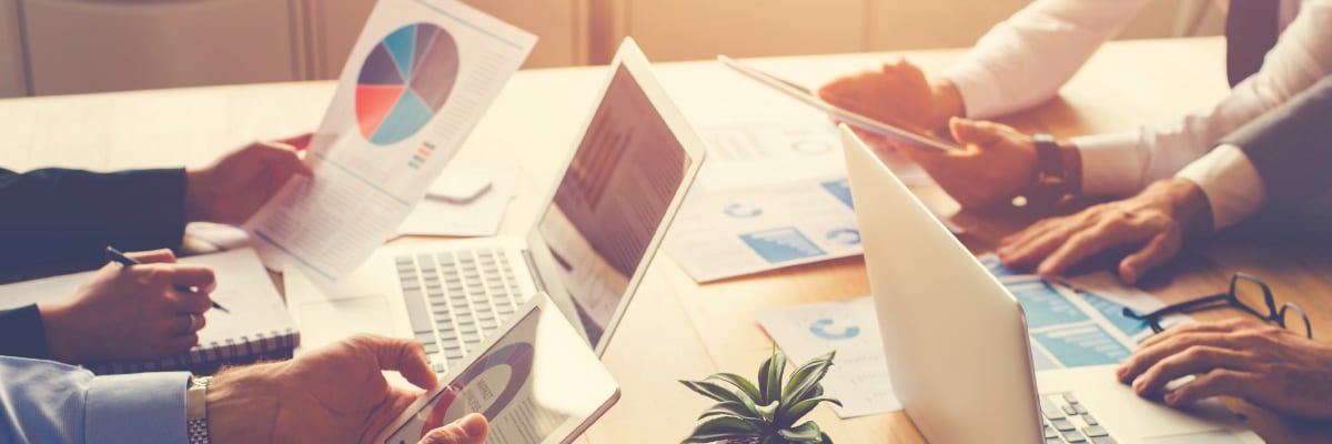 Group of Tech Employees Collaborating on Project