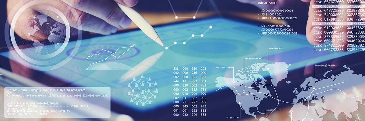 Close up Tablet Screen with Analytics Data