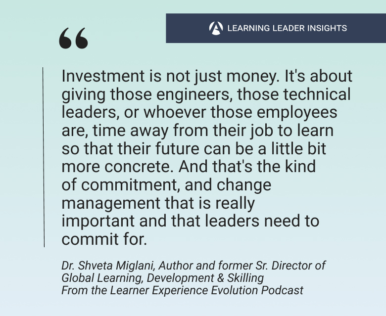 Quote on workforce strategy and employee investment in learning and development
